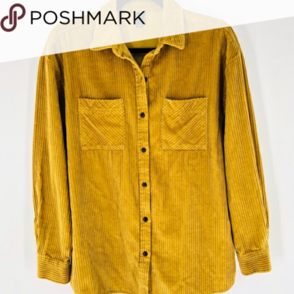 Mustard corduroy flannel 💛